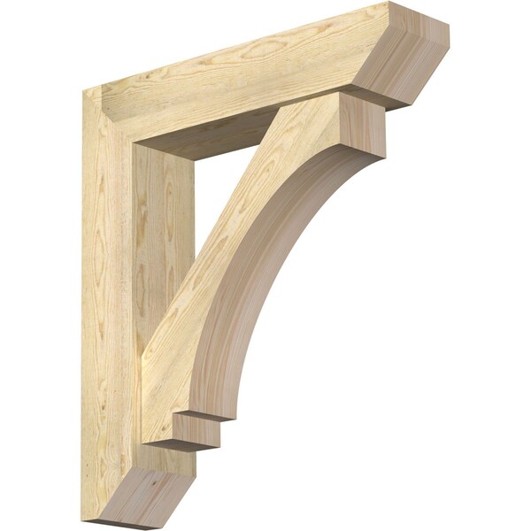 Ekena Millwork Imperial Slat Rough Sawn Bracket w/ Offset Brace, Douglas Fir, 8"W x 34"D x 38"H BKT0806X34X38IMP06RDF - main